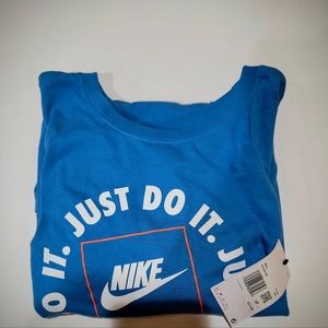 Nike Size XXL Blue Just Do It Graphic Tee Shirt